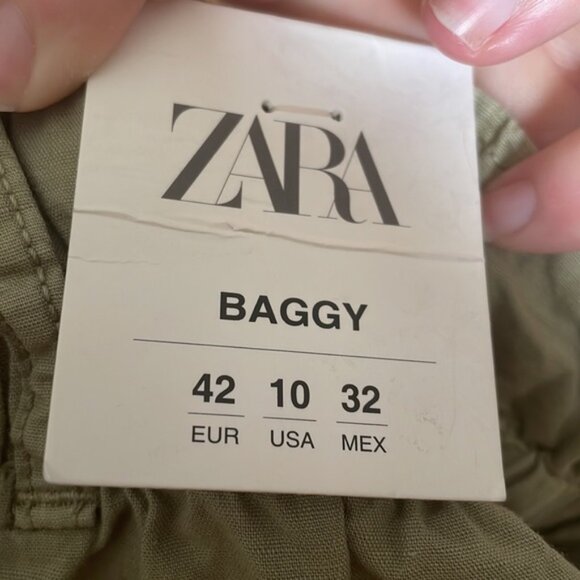 NWT Zara Baggy Rustic Paperbag Pants - Picture 12 of 12